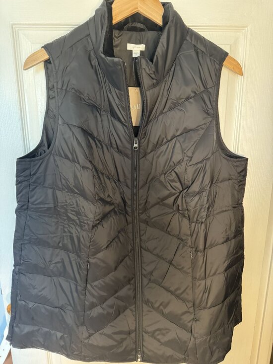 J. Jill Jackets & Blazers - NWT J. Jill Womens Black 2X Down Puffer Vest